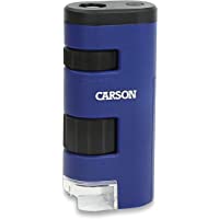 Carson PocketMicro Mini Microscopio de Bolsillo con iluminación LED- 20x-60x Rango de Aumento- y Sistema de Lentes…